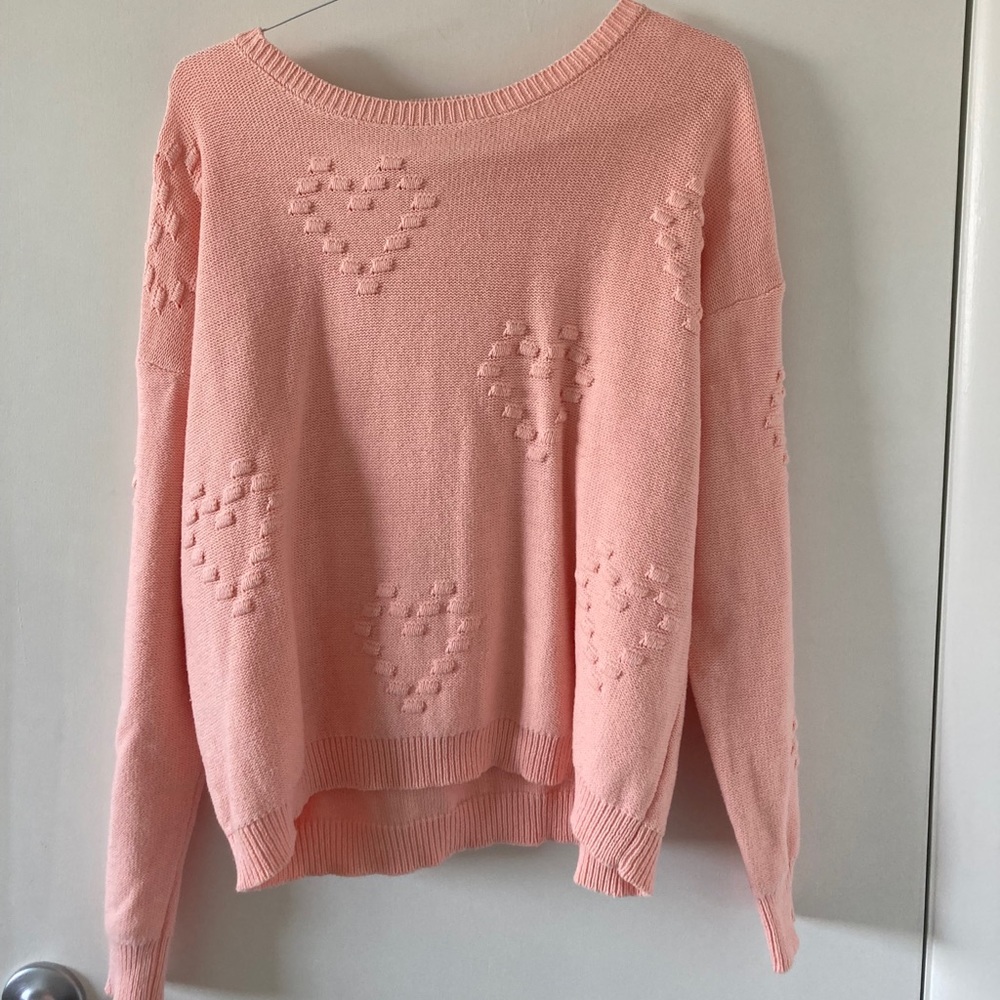 Pink Heart Sweater